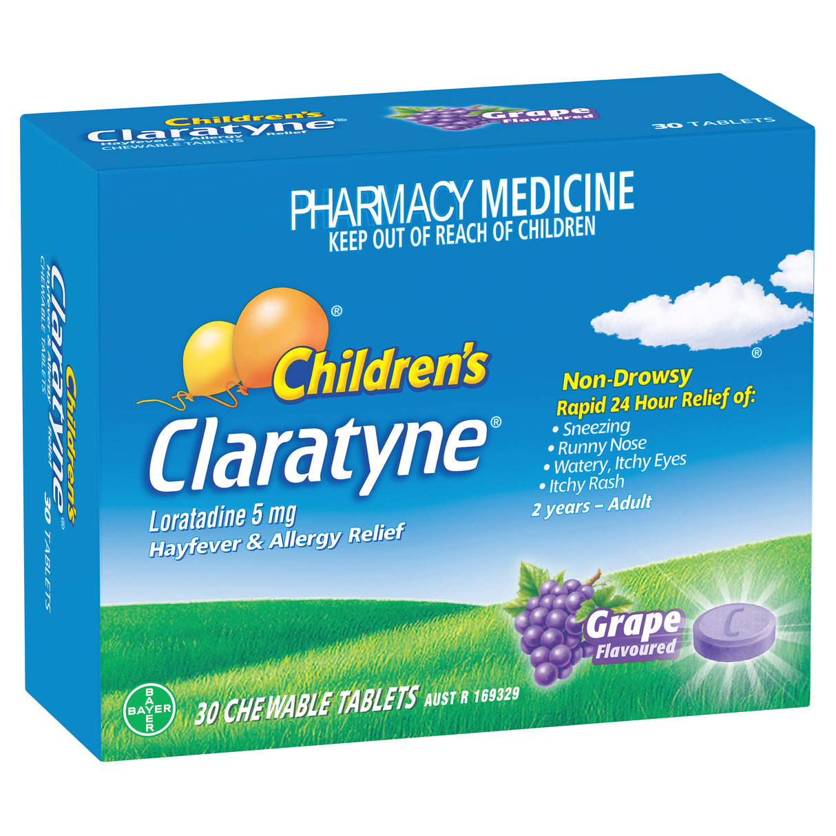 Claratyne Child Grape Tab 5mg 30s