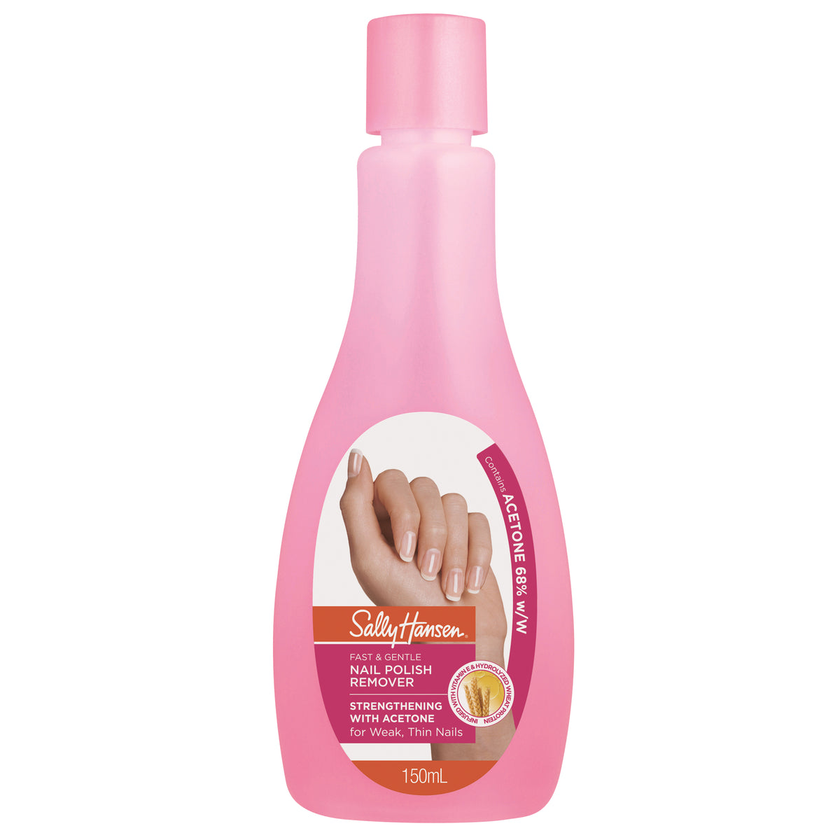 Sally Hansen Nail Polish Remover Strengthening with Acetone - Pink 150 mL