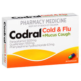 Codral Cold & Flu + Mucus Cough Capsules 24 Pack