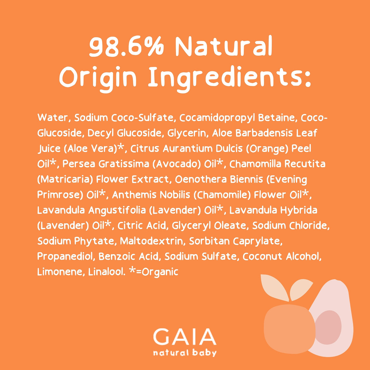 GAIA Natural Baby Bath & Body Wash 500ml