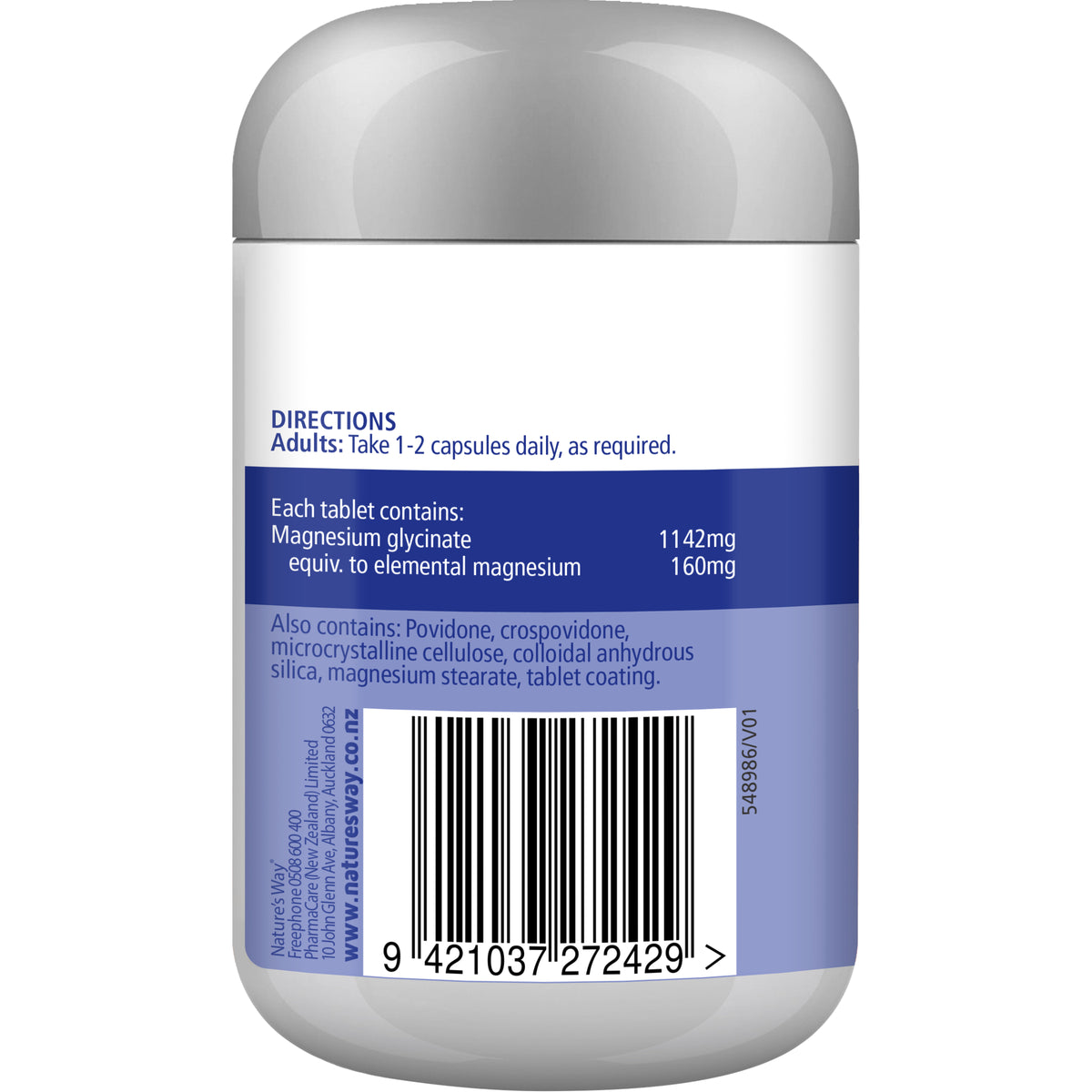 NATURES WAY Mg Glycinate Tabs 60s