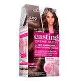 L'Oréal Paris Casting Crème Gloss Semi-Permanent Hair Colour - 400 Dark Brown (Ammonia Free)