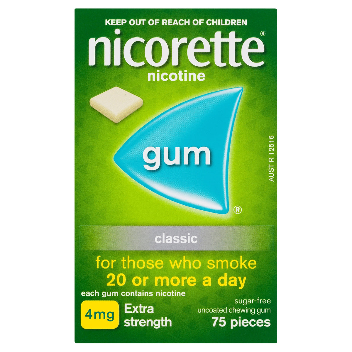 NICORETTE Gum Classic 4mg 75s