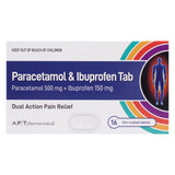 AFT Paracetamol 500mg + Ibuprofen 150mg Tablets, 16's