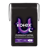 U by Kotex Extra Overnight Pads Long with Wings 8 Pack