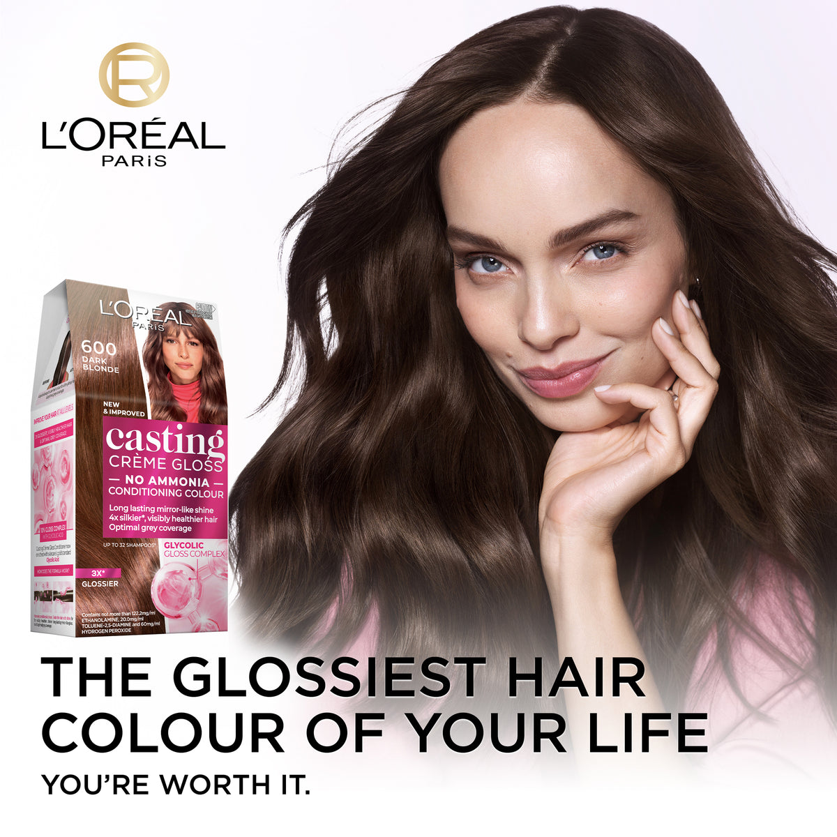 L'Oréal Paris Casting Crème Gloss Semi-Permanent  Hair Colour - 600 Light Brown (Ammonia Free)