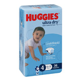Huggies Ultra Dry Nappies Boys Size 4 (10-15kg) 36 Pack