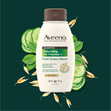 Aveeno Refresh & Thicken Fresh Greens Blend Shampoo For Scalp Soothing & Gentle Cleansing 354mL