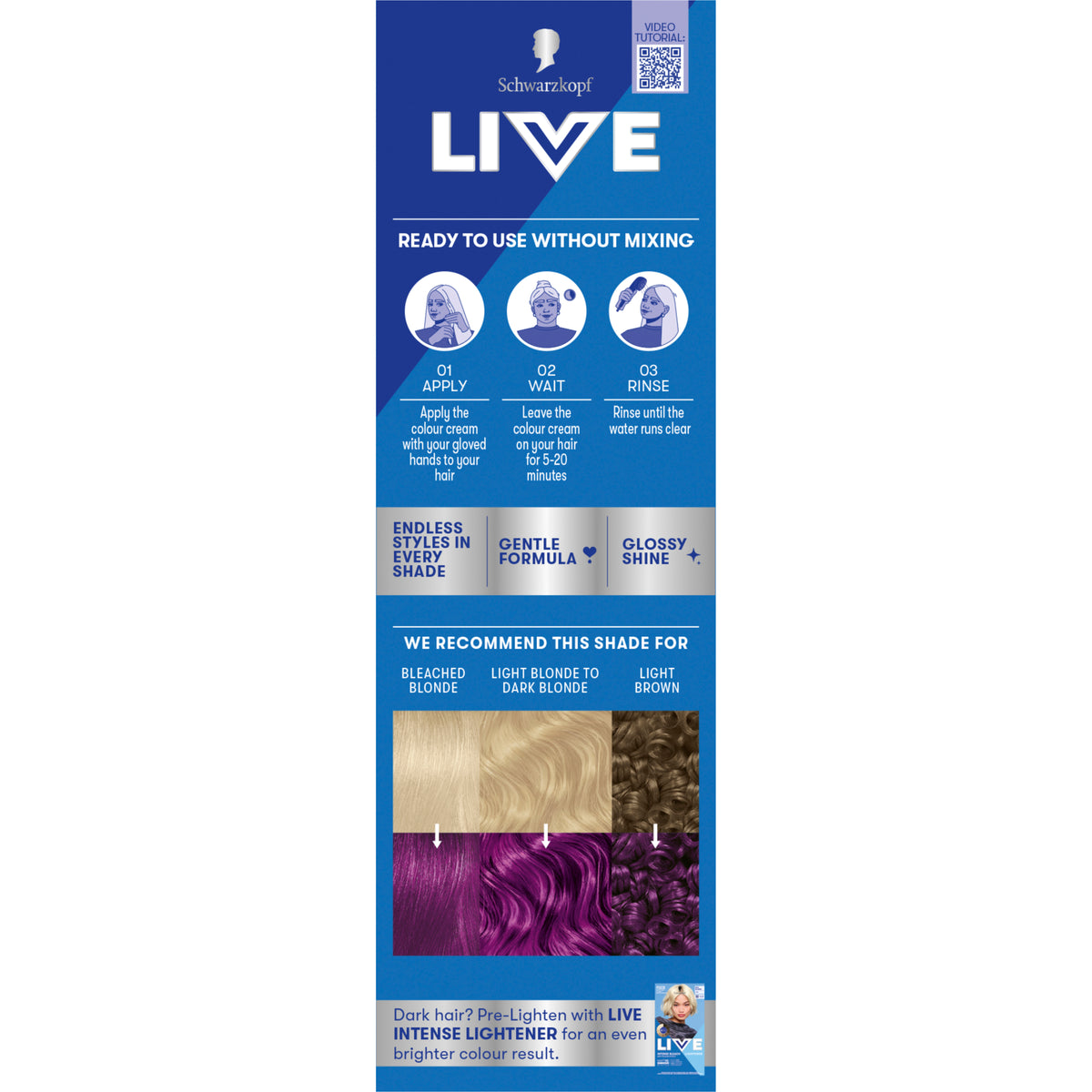 LIVE Colour U/B Mag Purple 75ml