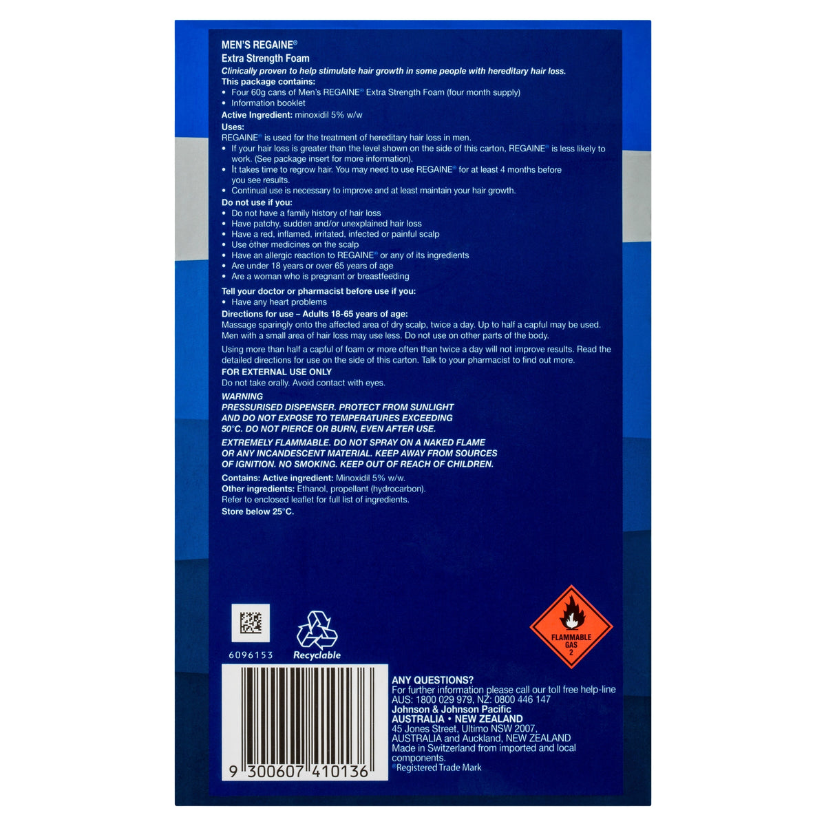 Regaine Men’s Extra Strength Foam 4 Months Supply