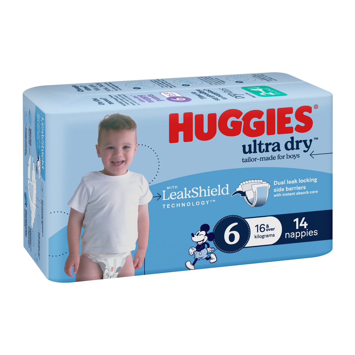HUGGIES Ultra Dry Junior Size 6 Boy 14pk