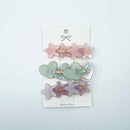 Hair Clip 3 Pack Stars and Hearts