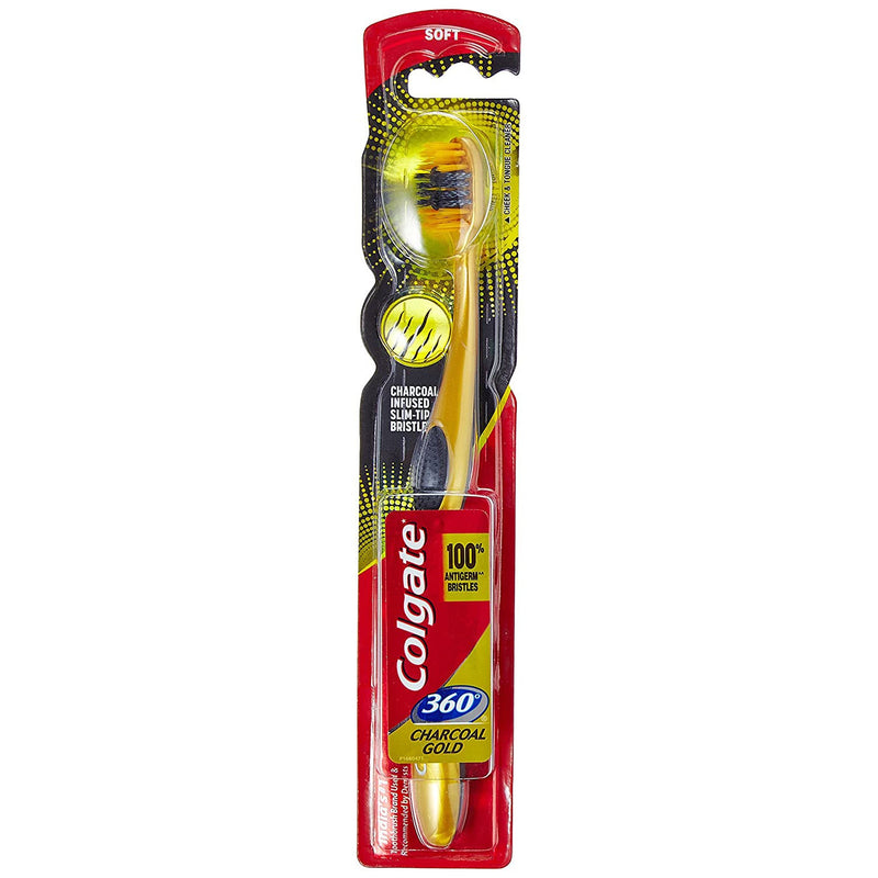 Colgate Toothbrush 360 Soft Charcoal Gold