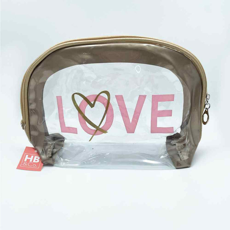 Cosmetic Bag Love Gold 3 set
