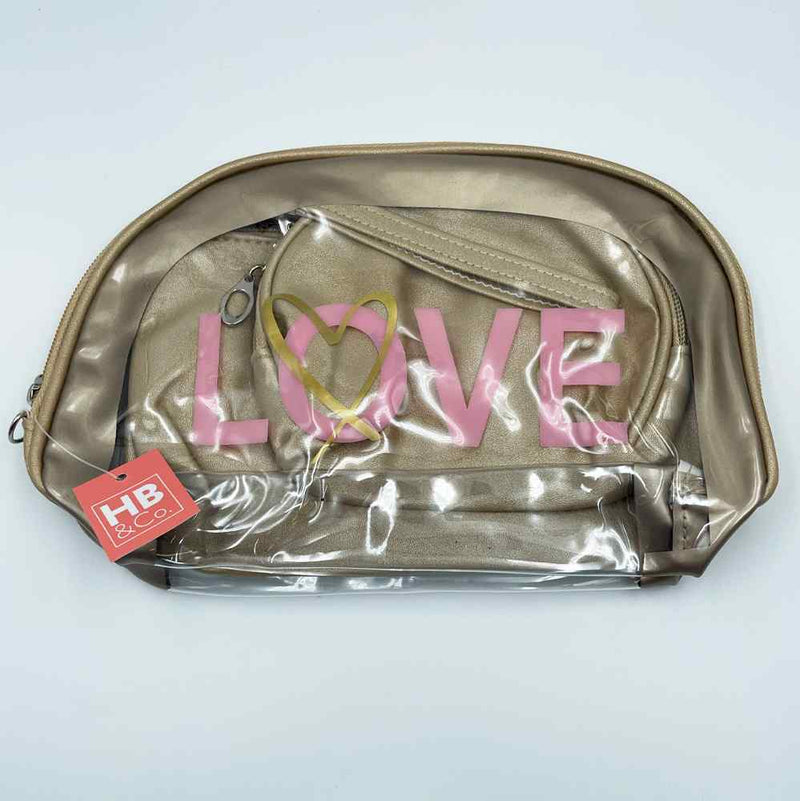 Cosmetic Bag Love Gold 3 set