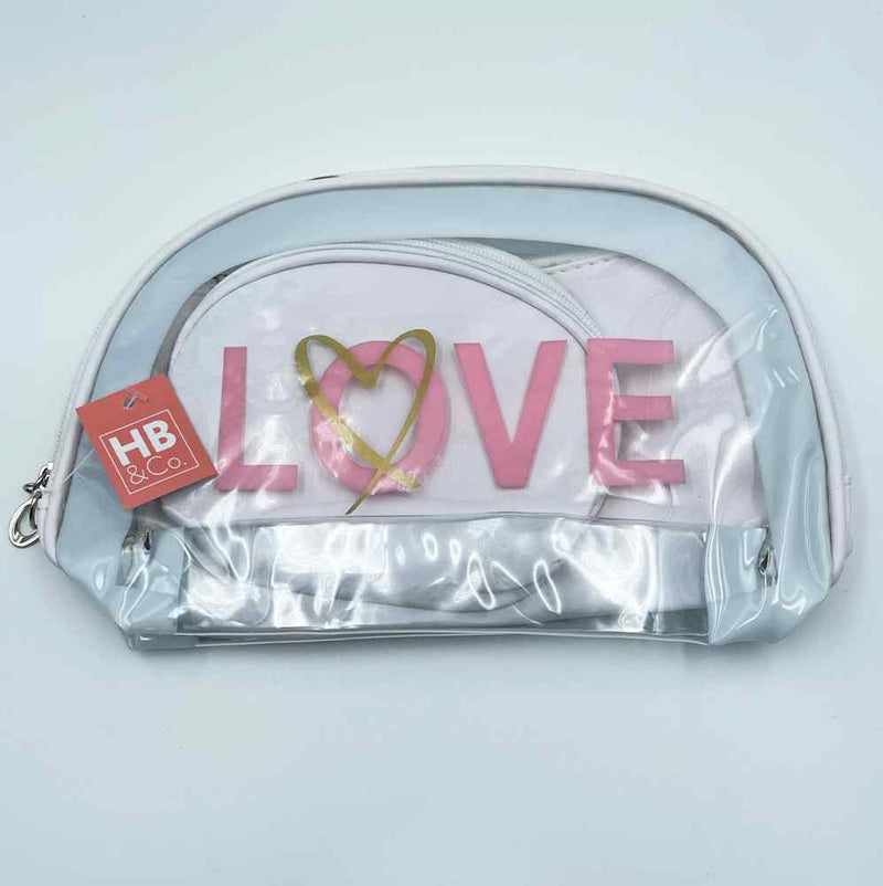 Cosmetic Bag Love White 3 set