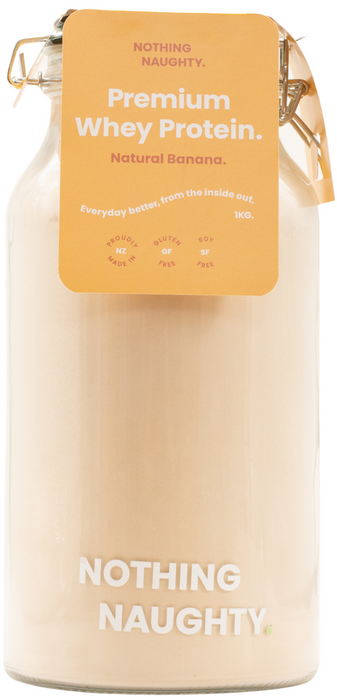 Nothing Naughty Whey Protein Jar Banana 1kg