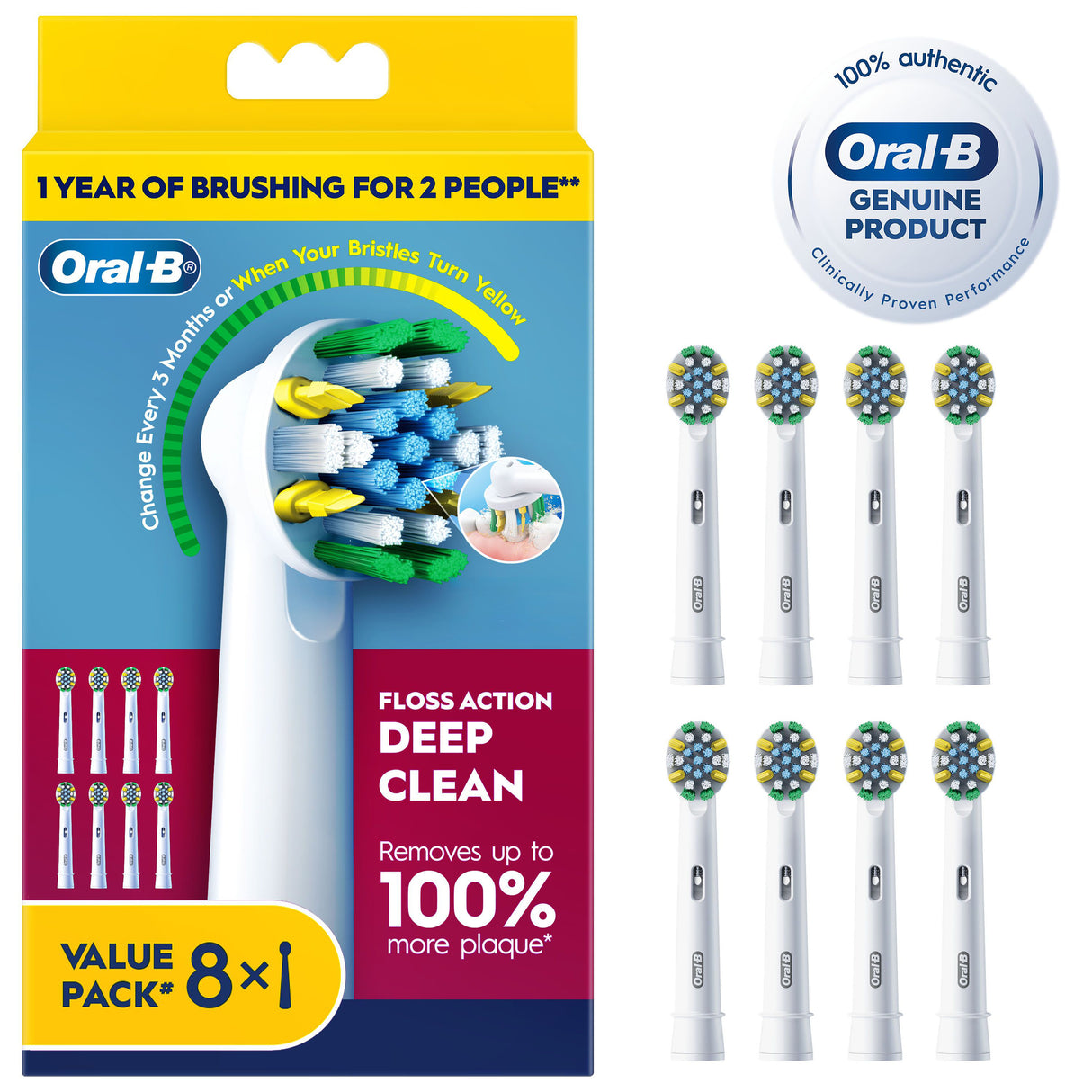 ORAL B Floss Actn Dp Cln (R) Head 8s