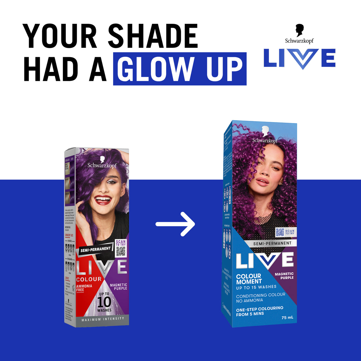 LIVE Colour U/B Mag Purple 75ml