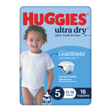 Huggies Ultra Dry Nappies Boys Size 5 (13-18kg) 16 Pack