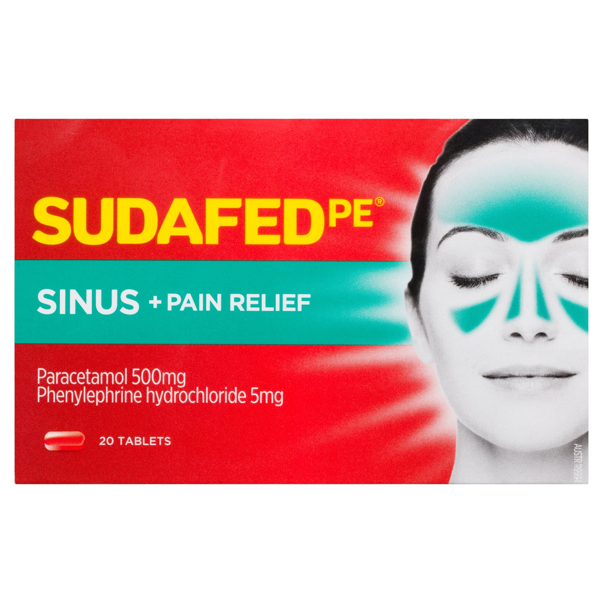 Sudafed PE Sinus + Pain Relief Tablets 20 Pack