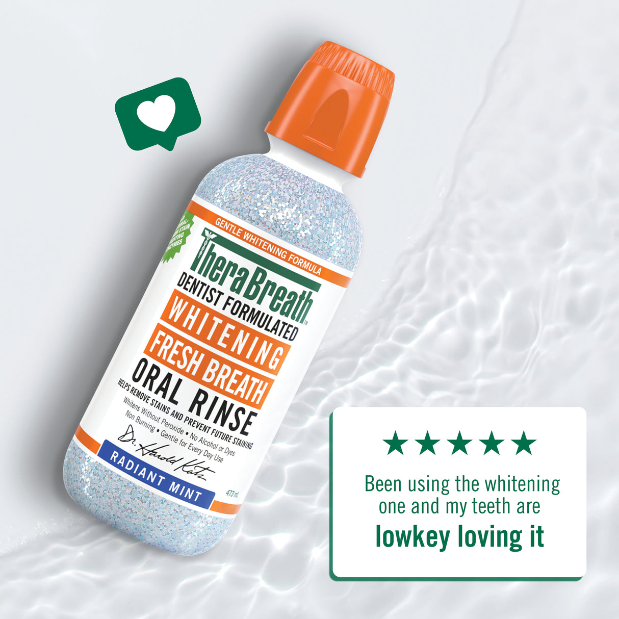 TheraBreath Oral Rinse Whiten 473ml