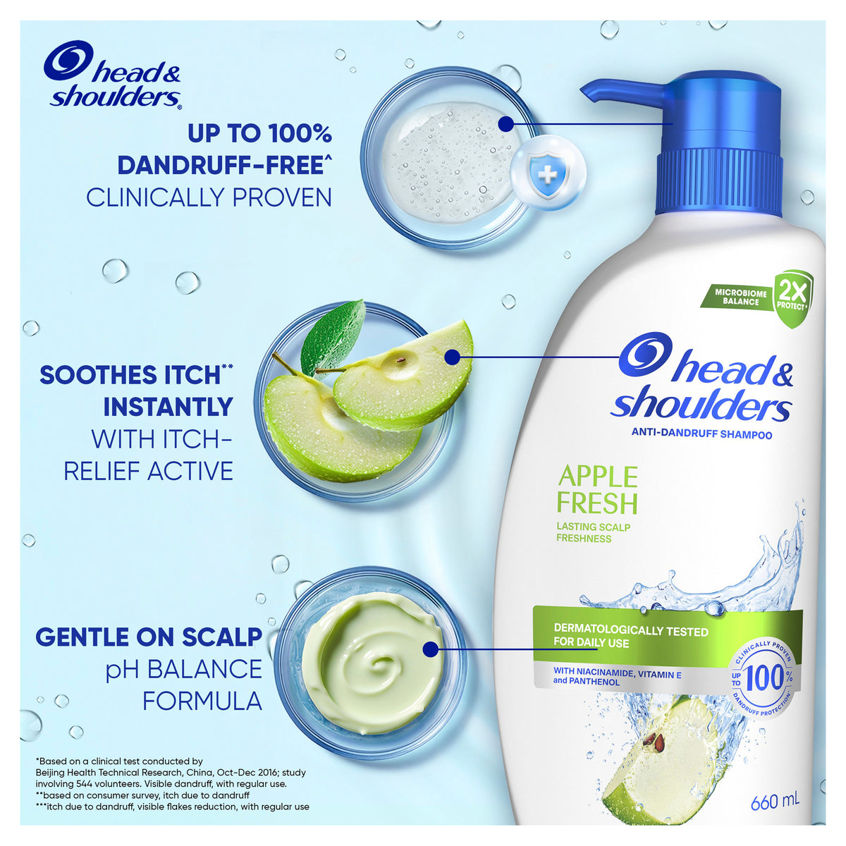 Head & Shoulders Apple Fresh Shampoo 660ml