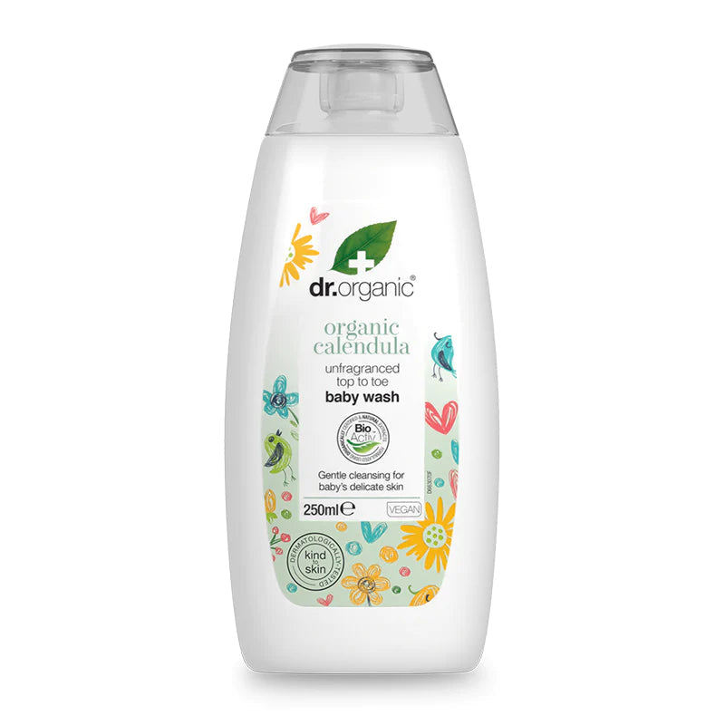 Dr. Organic Calendula Baby Wash Fragrance Free 250ml