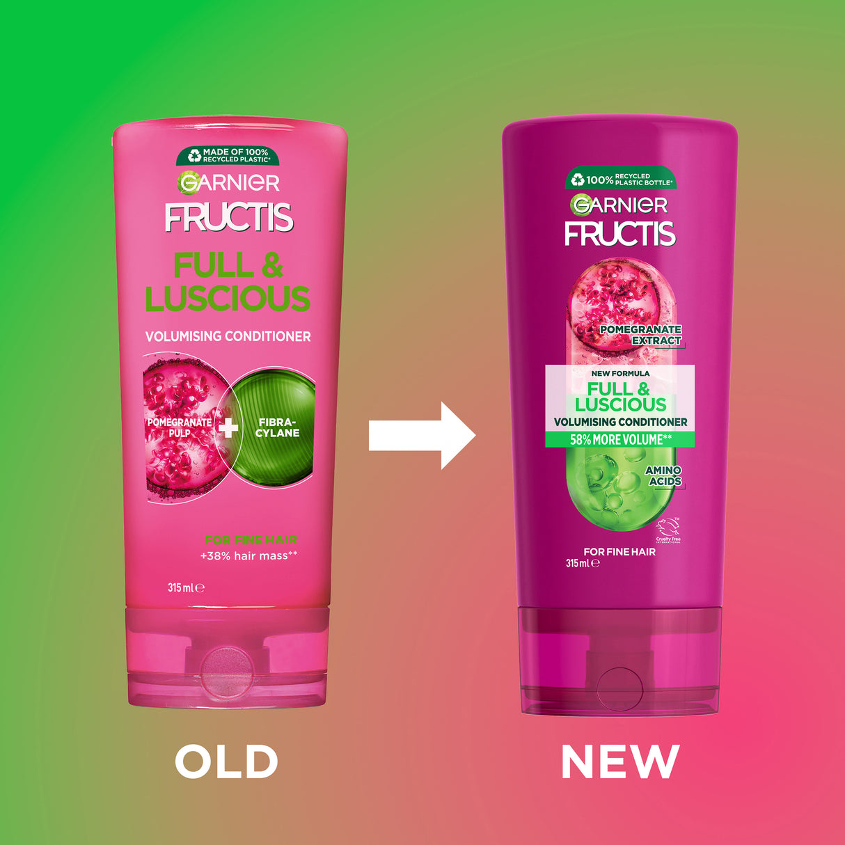 Garnier Fructis Full & Luscious Thicker Hair Conditioner 315ml