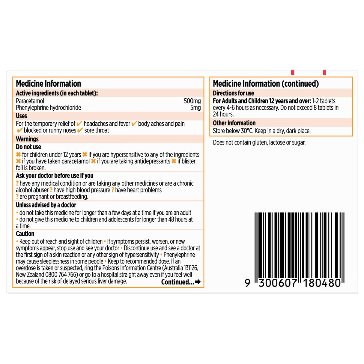 Codral Cold and Flu Tablets 24s