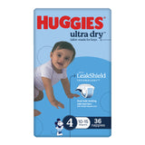 Huggies Ultra Dry Nappies Boys Size 4 (10-15kg) 36 Pack