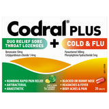 Codral Plus Duo Sore Throat Lozenges + Cold & Flu Tablets