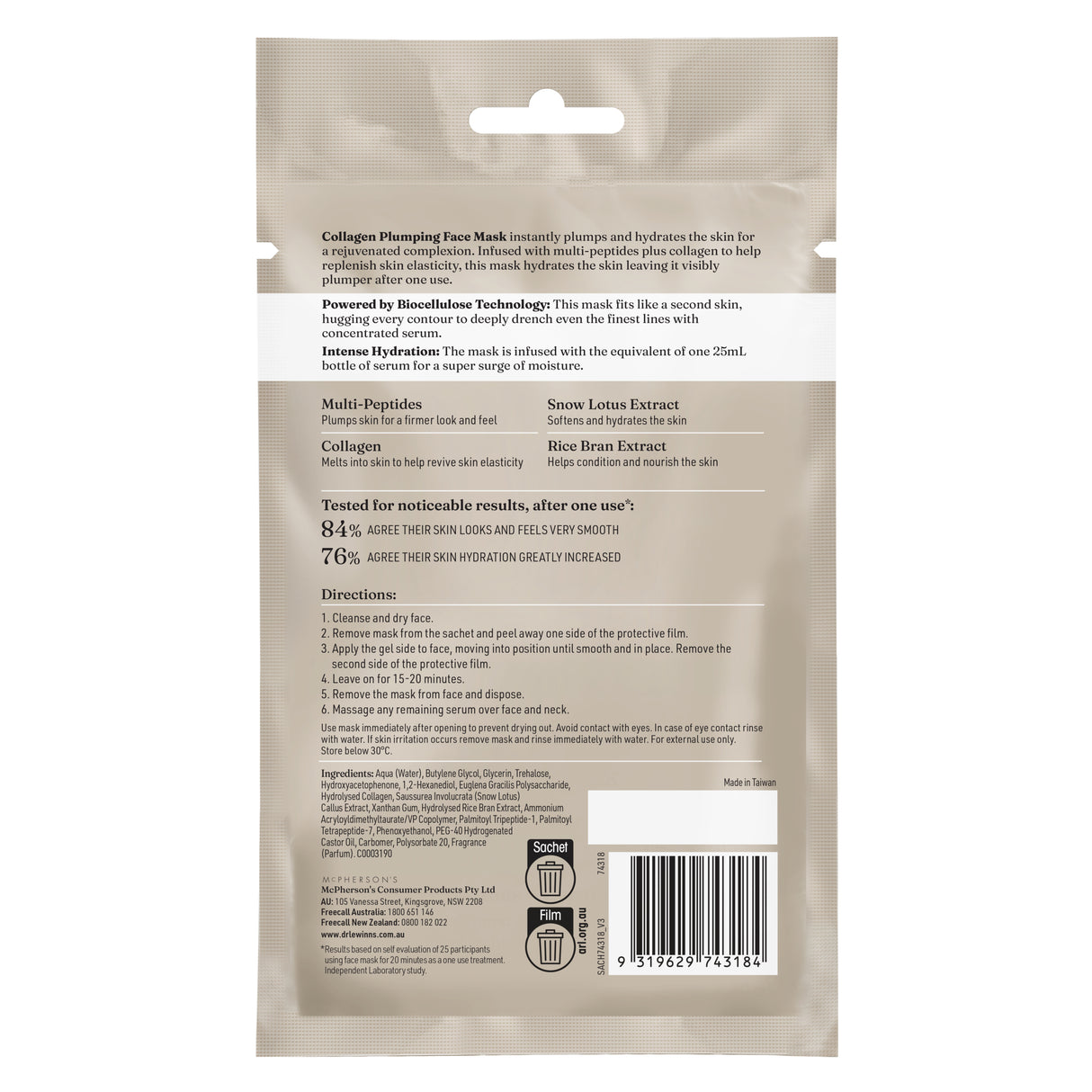Dr. LeWinn's Ultra R4 Collagen Firming Face Mask 1 pk