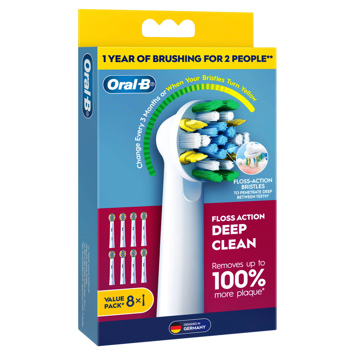 ORAL B Floss Actn Dp Cln (R) Head 8s