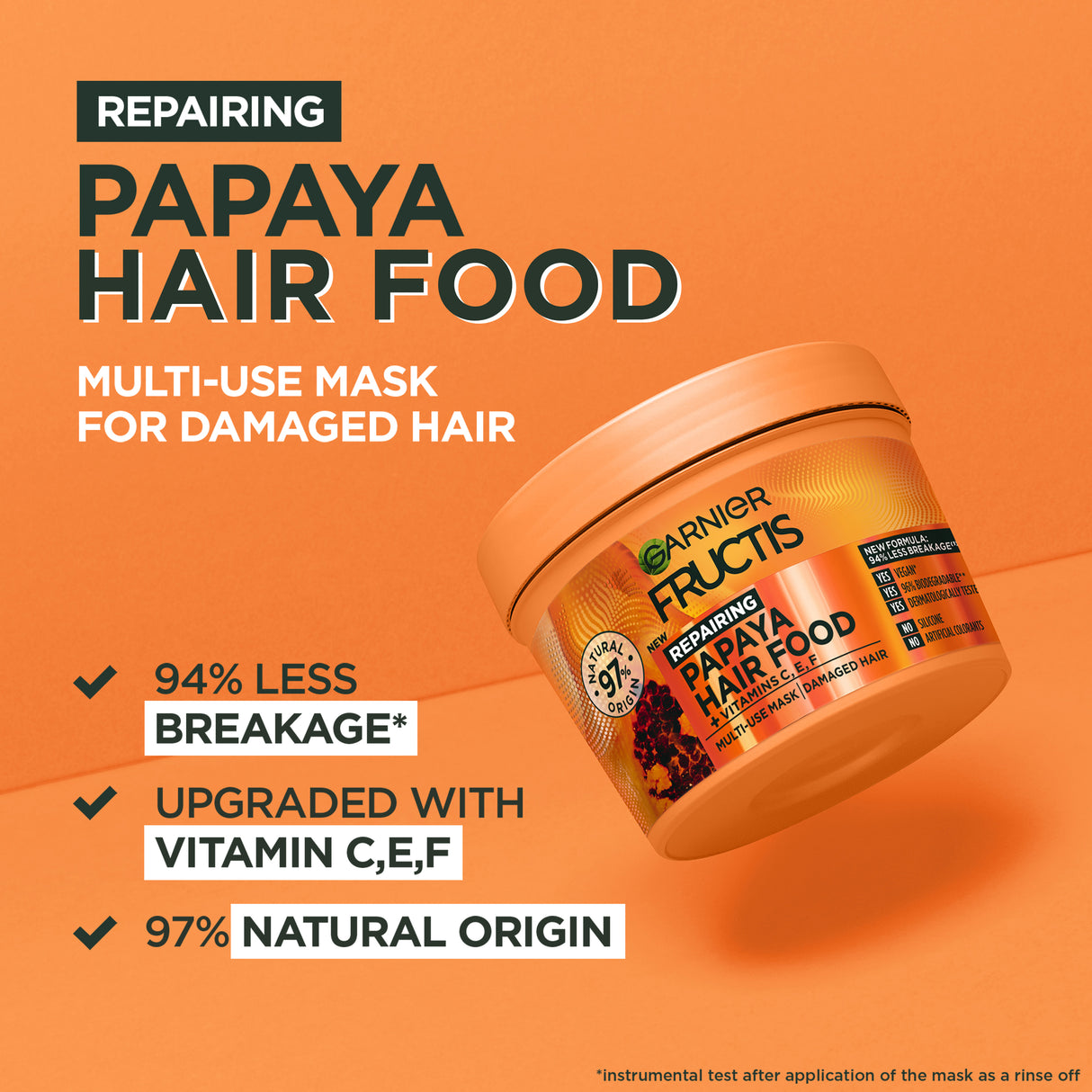 Garnier Fructis Hair Food Damaged Hair Repairing Papaya 390ml