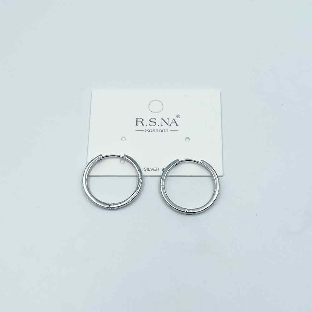 Rosanna Earring Classic Narrow Hoop Silver