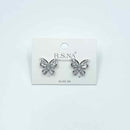 Rosanna Earrings Diamante Butterfly Silver
