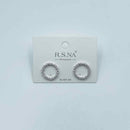 Rosanna Earrings Diamond Circle Silver