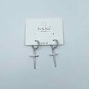 Rosanna Drop Cross Earrings Silver