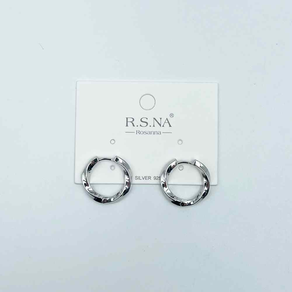 Rosanna Earrings Silver Hoop