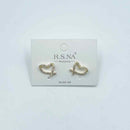 Rosanna Earrings Gold Heart Stud