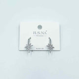 Rosanna Earrings Drop Diamond Stars Silver