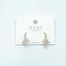 Rosanna Earrings Drop Diamond Stars Gold