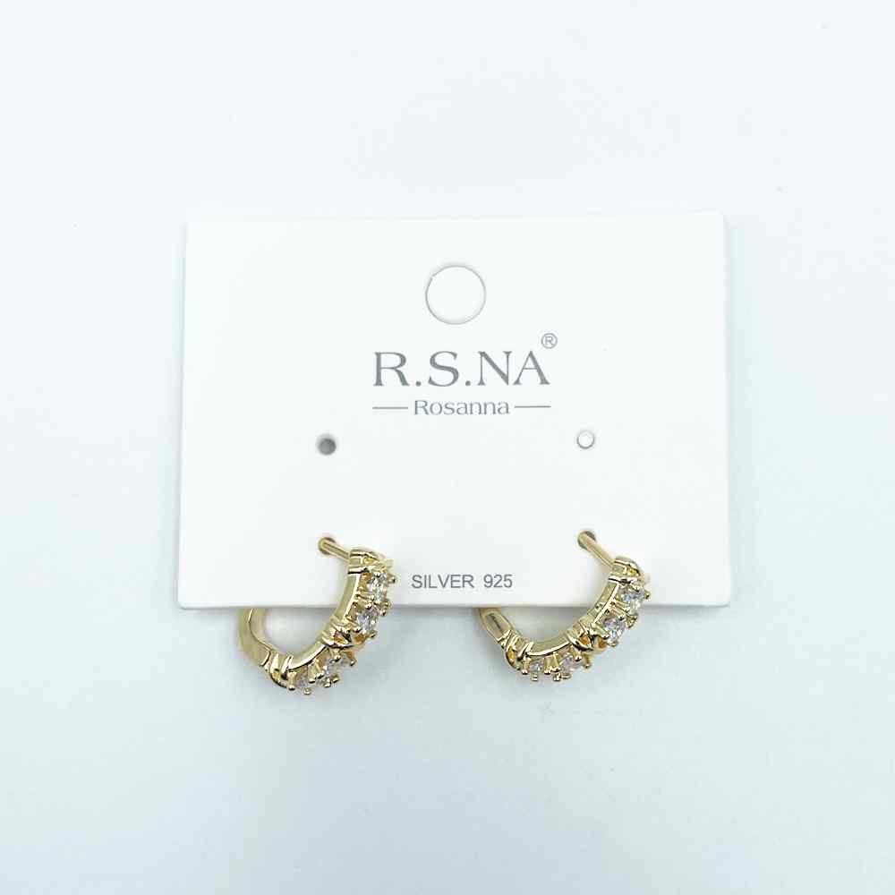Rosanna Earring Fashion Diamond Hoop Gold
