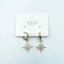 Rosanna Earrings Drop Star Burst Gold