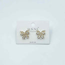 Rosanna Earrings Diamante Butterfly Gold