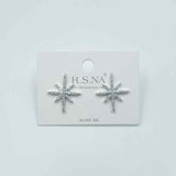 Rosanna Earrings Silver Star Burst