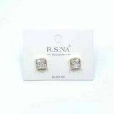 Rosanna Earrings Square Classic Diamante Stud Gold