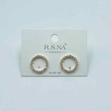 Rosanna Earrings Diamond Circle Gold