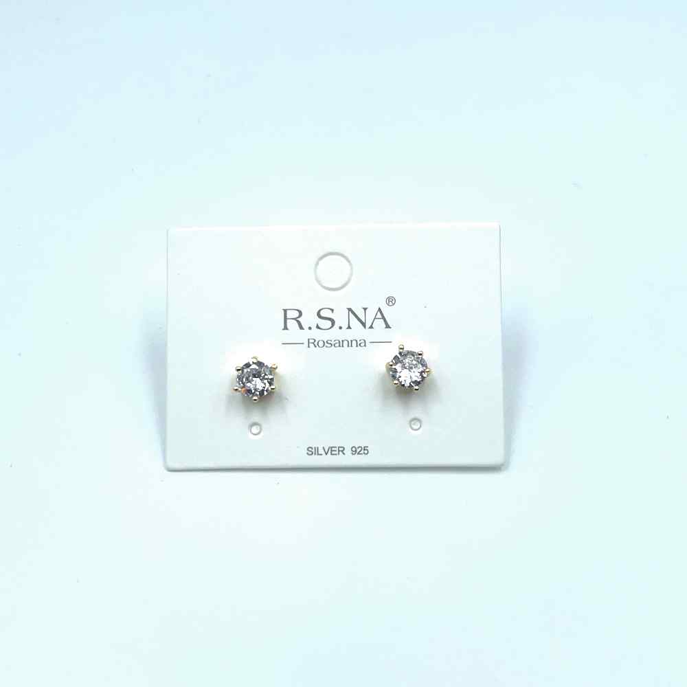 Rosanna Earrings Diamond Classic Stud Gold